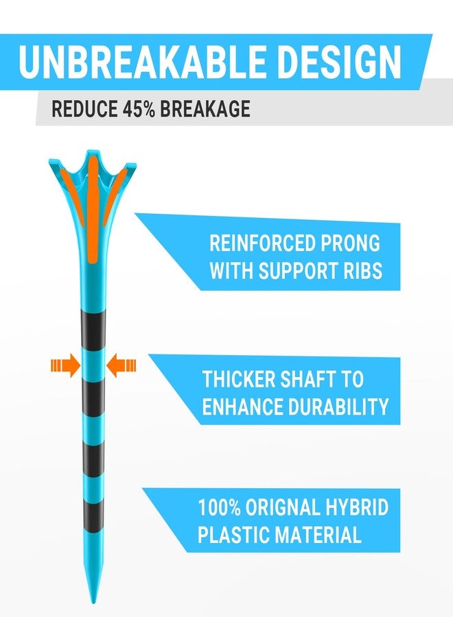 Full Choice100 Pack 3-1/4" Plastic Golf Tees, Enhanced Durability & Stability, Engineered to Minimize Friction and Side Spin - Image 2